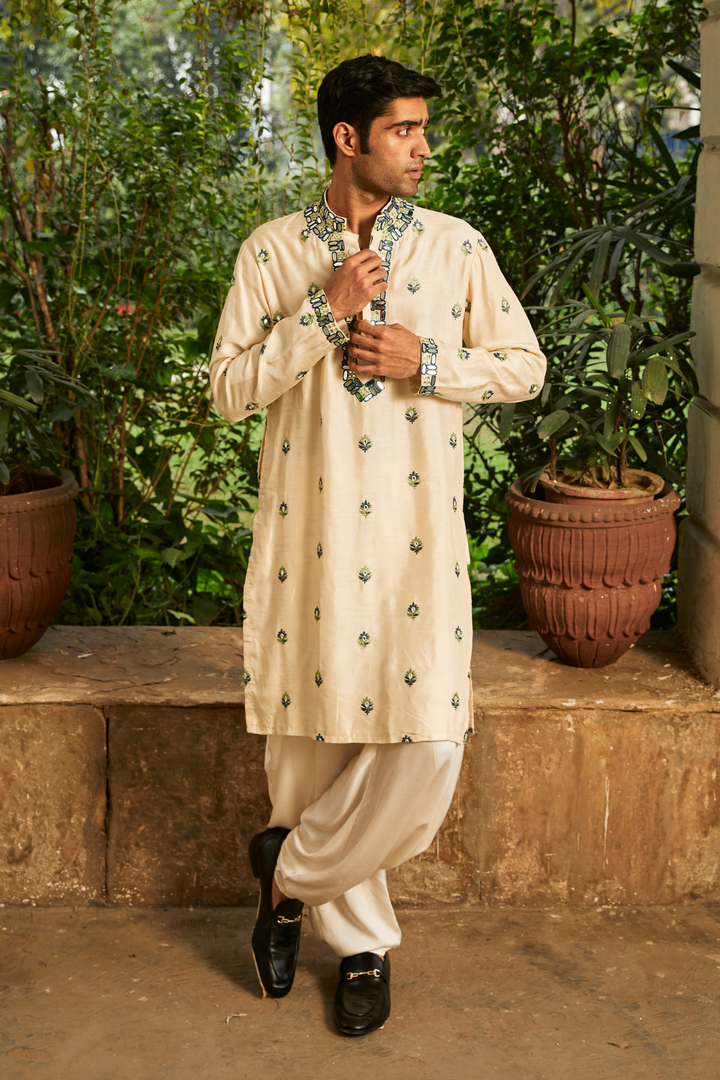 Rabari Mirrorwork Kurta with Dhotis