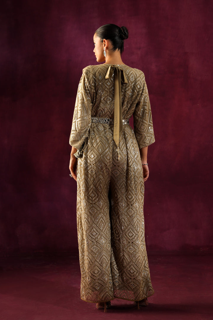 Lace Mirrorwork Jumpsuit