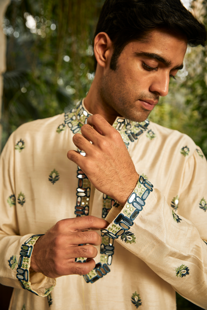 Rabari Mirrorwork Kurta with Dhotis