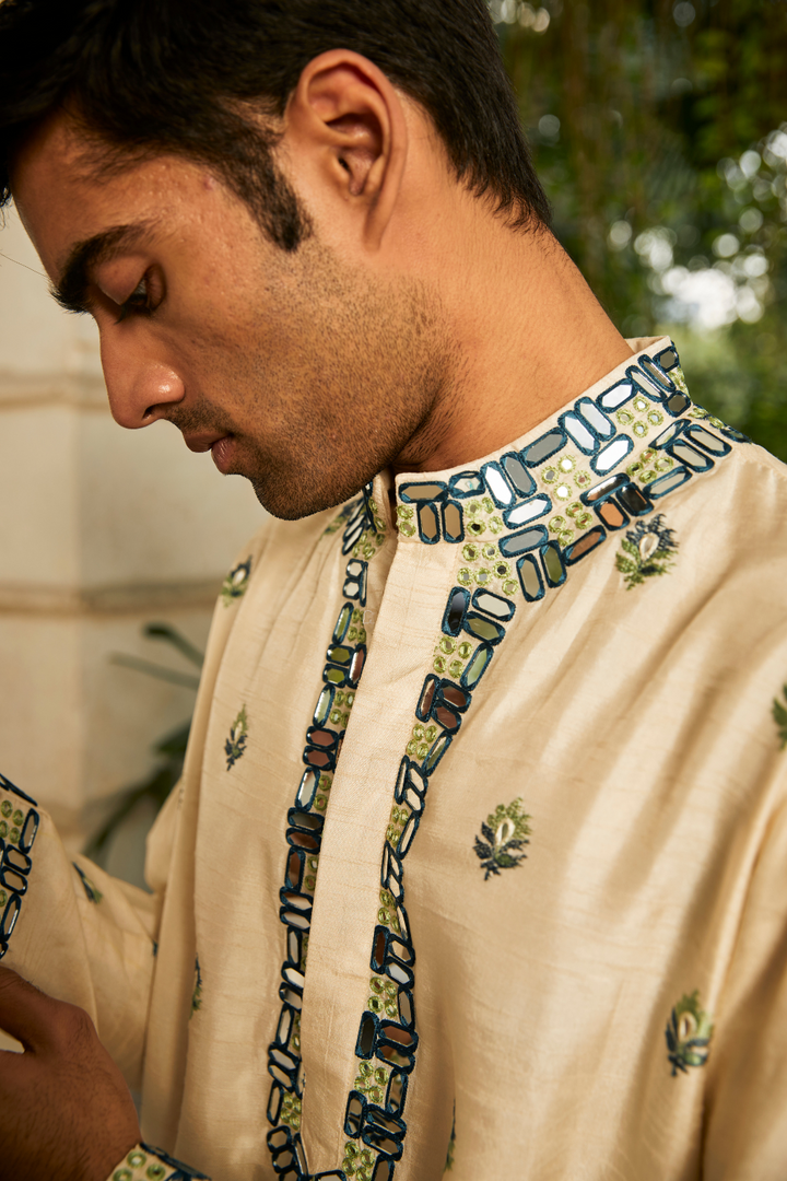 Rabari Mirrorwork Kurta with Dhotis