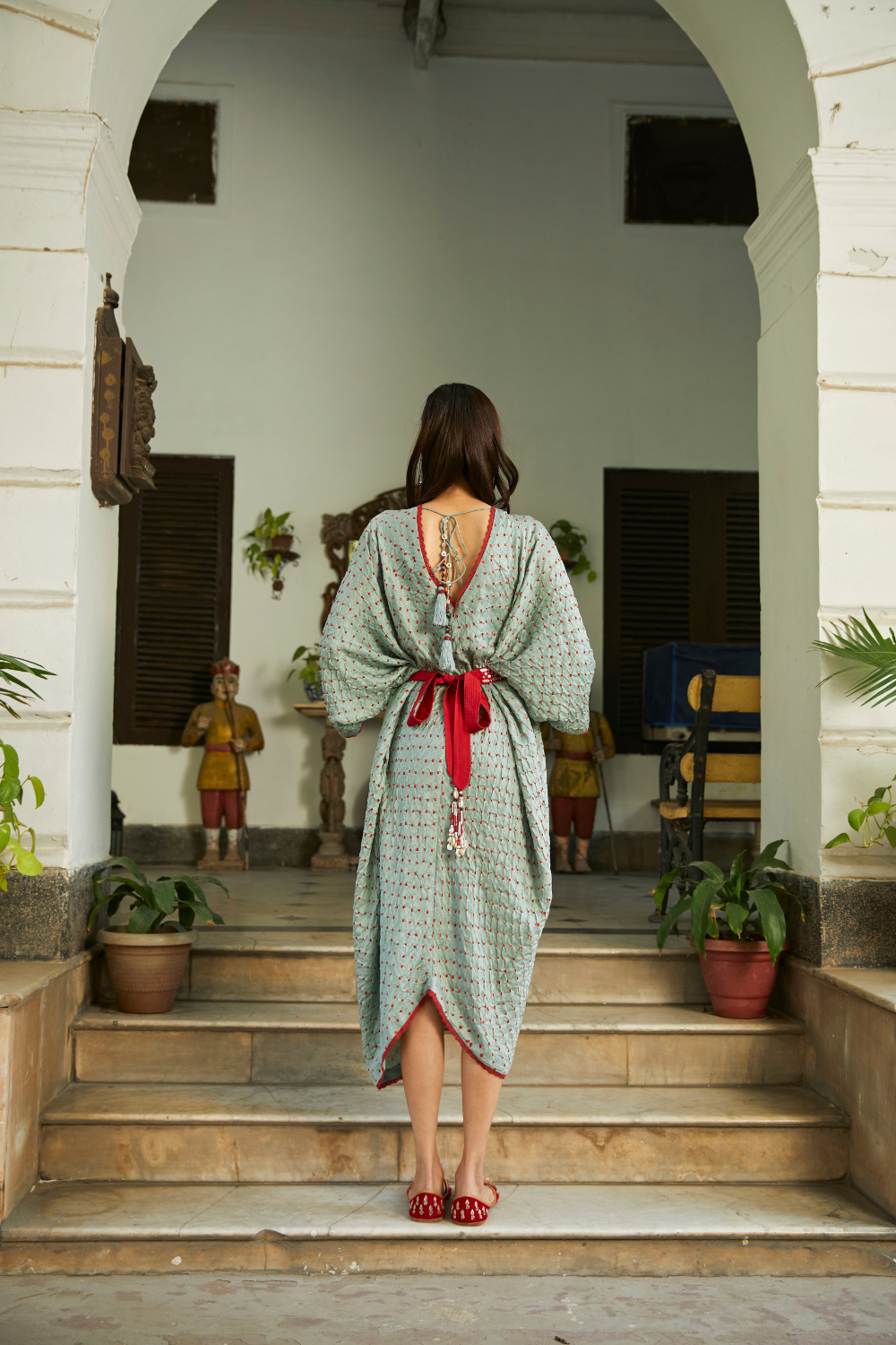 Bandhani Kaftan Dress