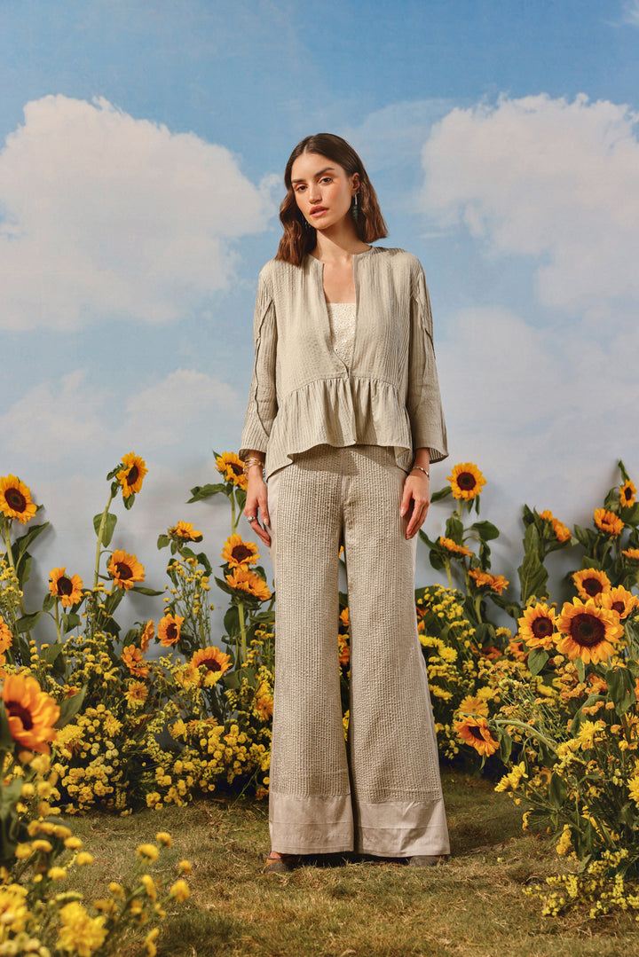 Pintuck Peplum Jacket