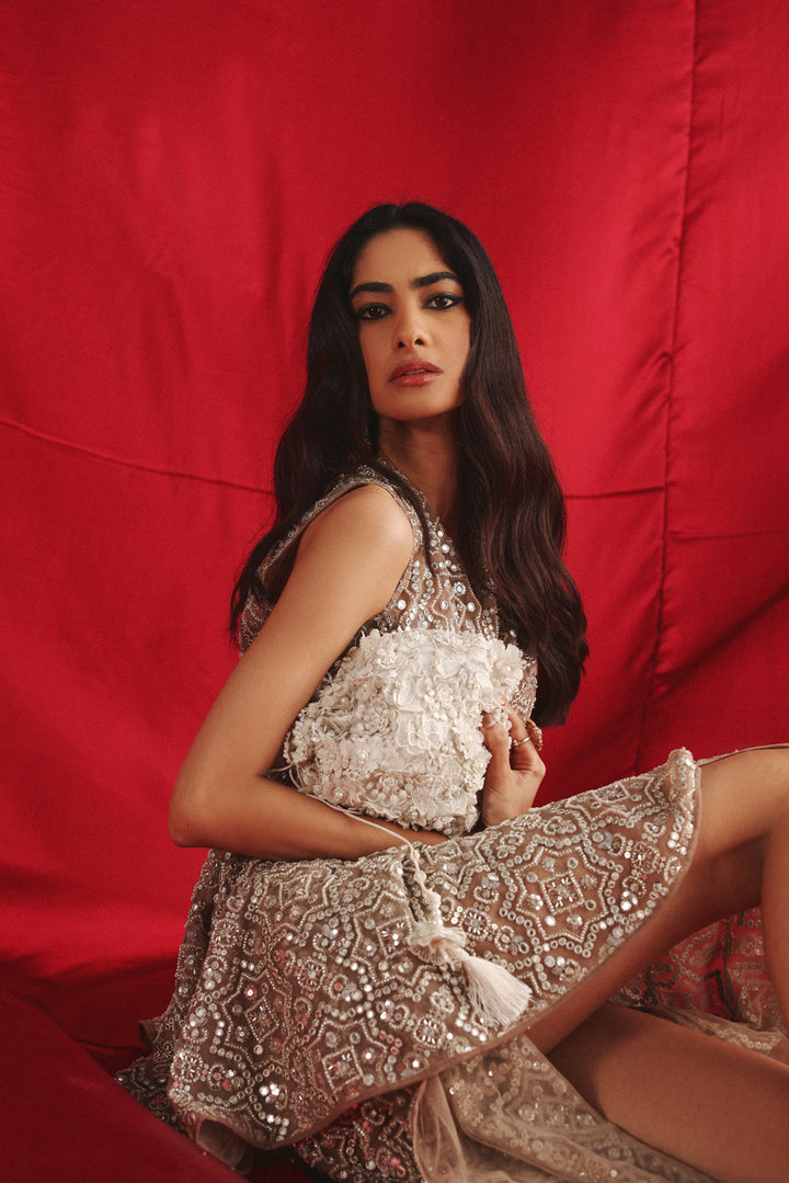 Ivory 3D Flower Polti Bag