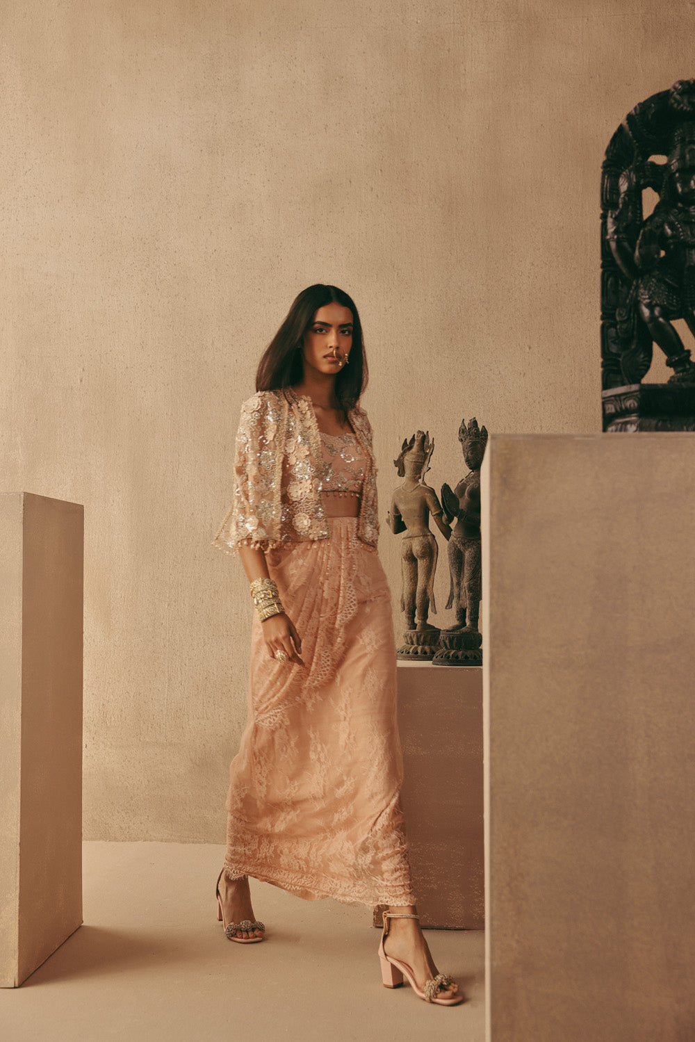 Mirrorwork Cape Sleeves Jacket