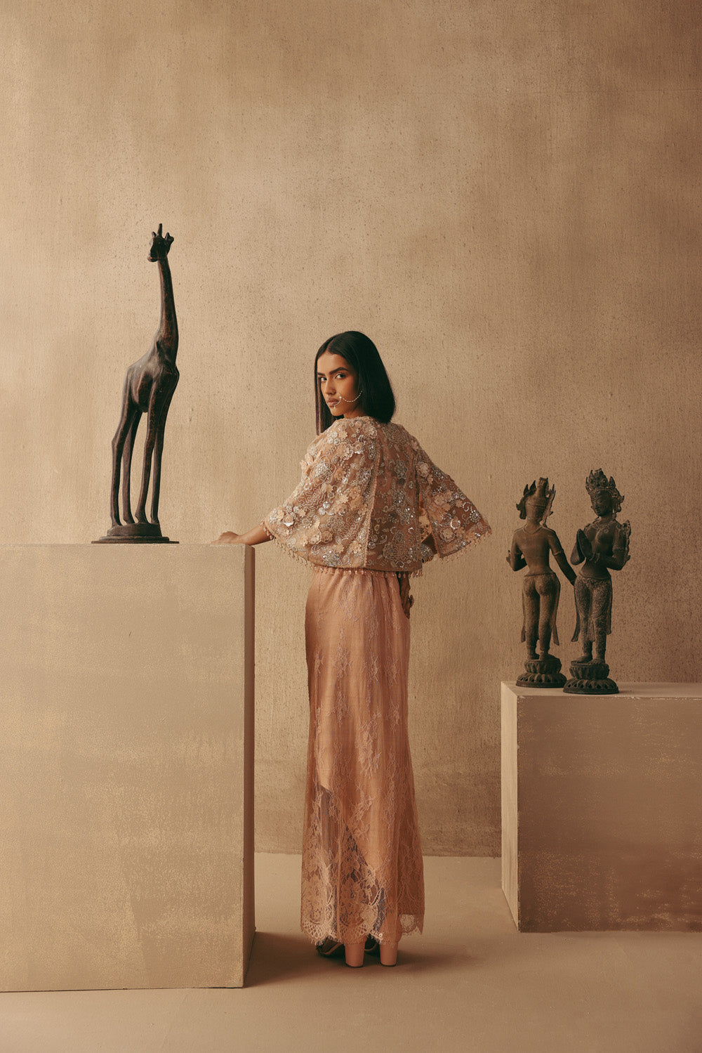 Mirrorwork Cape Sleeves Jacket