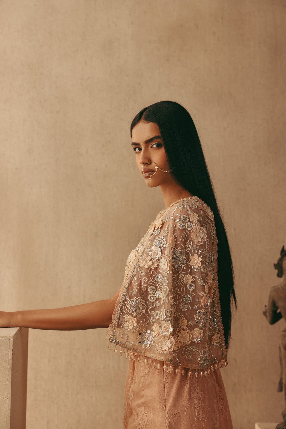 Mirrorwork Cape Sleeves Jacket