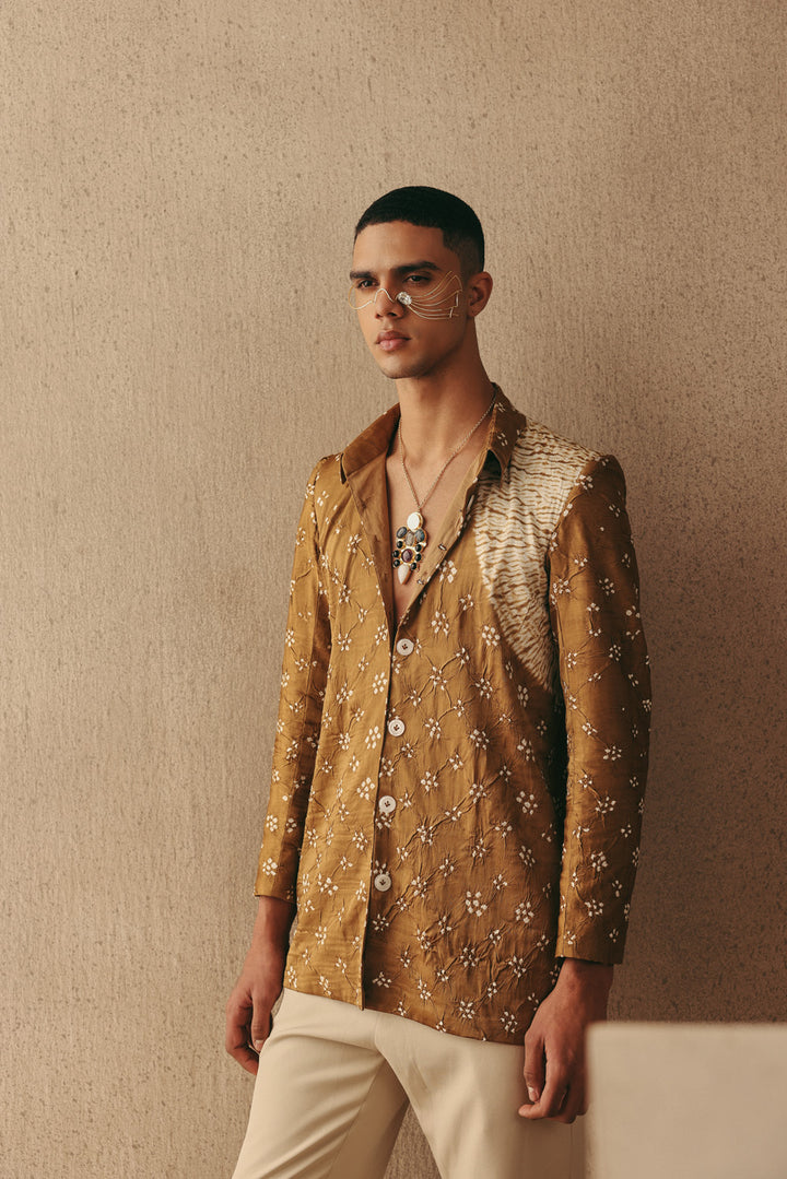 Shibori Bandhani Kurta Shirt Set