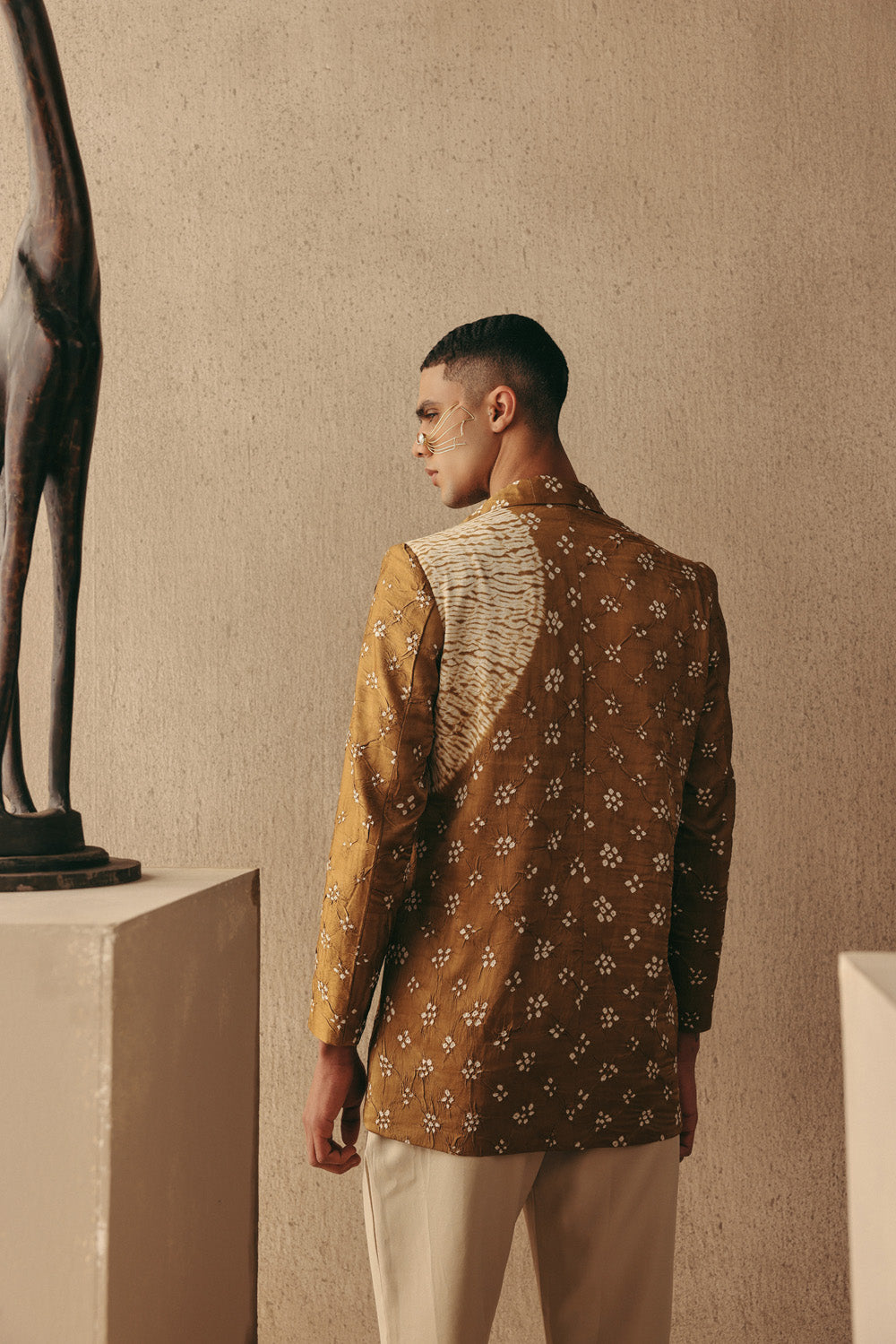 Shibori Bandhani Kurta Shirt Set