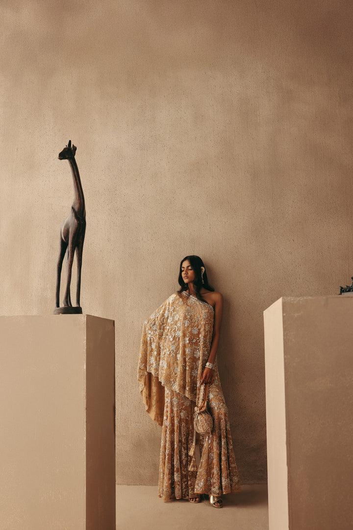 Mirrorwork One Shoulder Dress Jacket