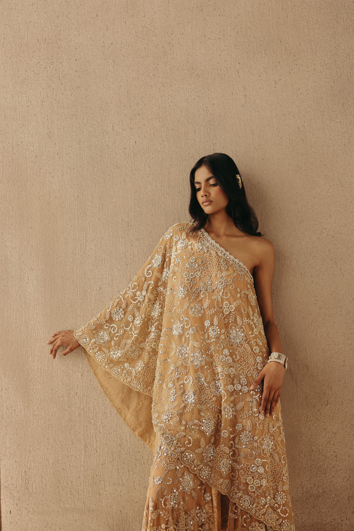 Mirrorwork One Shoulder Dress Jacket