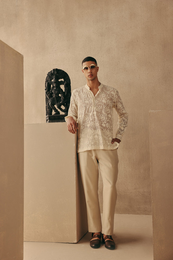 Chikankari Kurta Shirt  Set