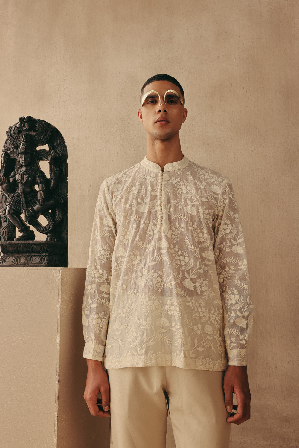 Chikankari Kurta Shirt  Set