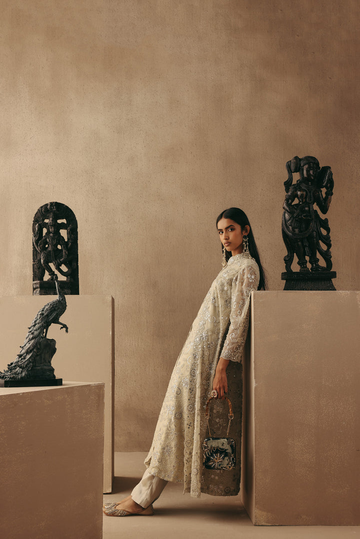 Brocade Cigarette Pants