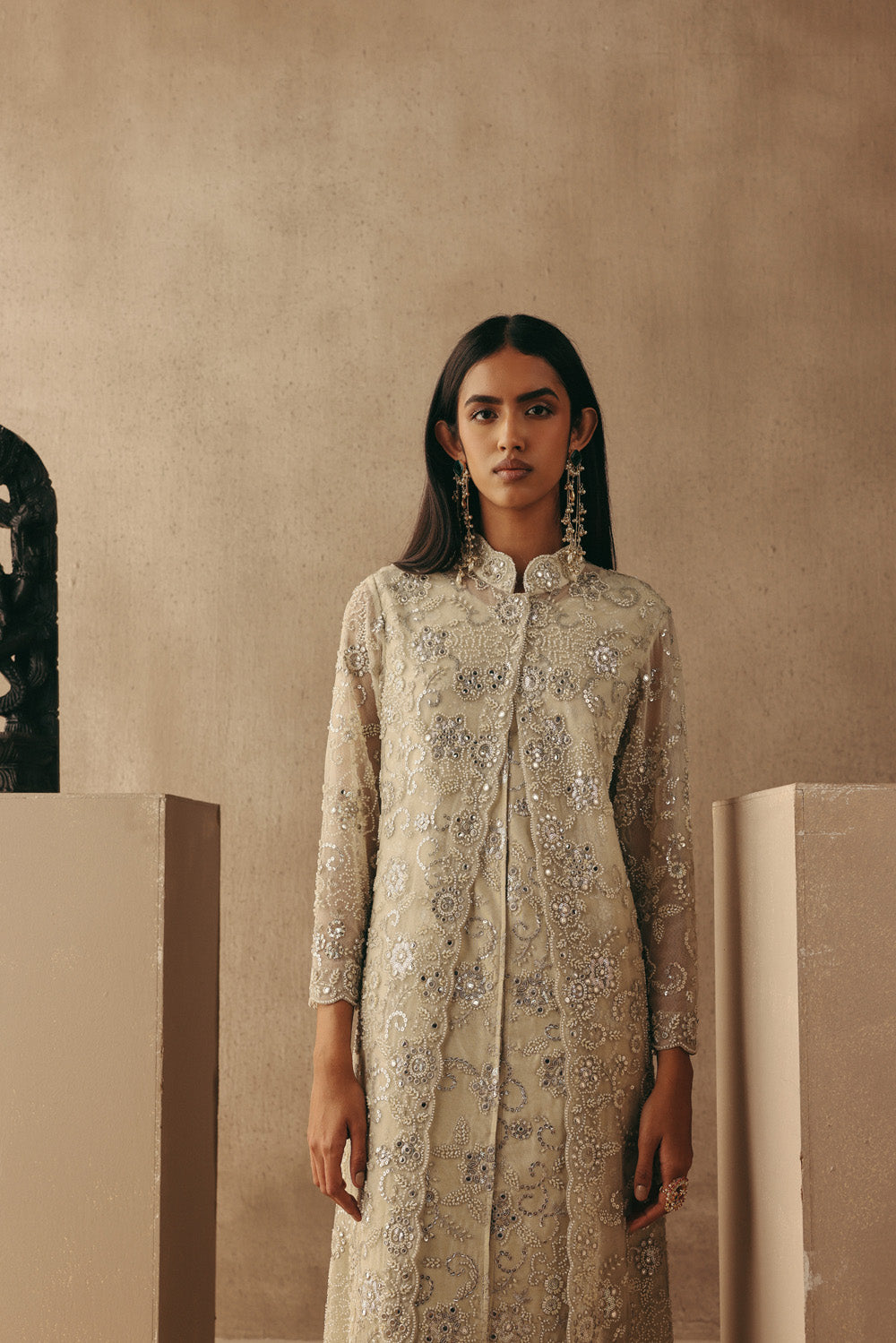 Brocade Cigarette Pants