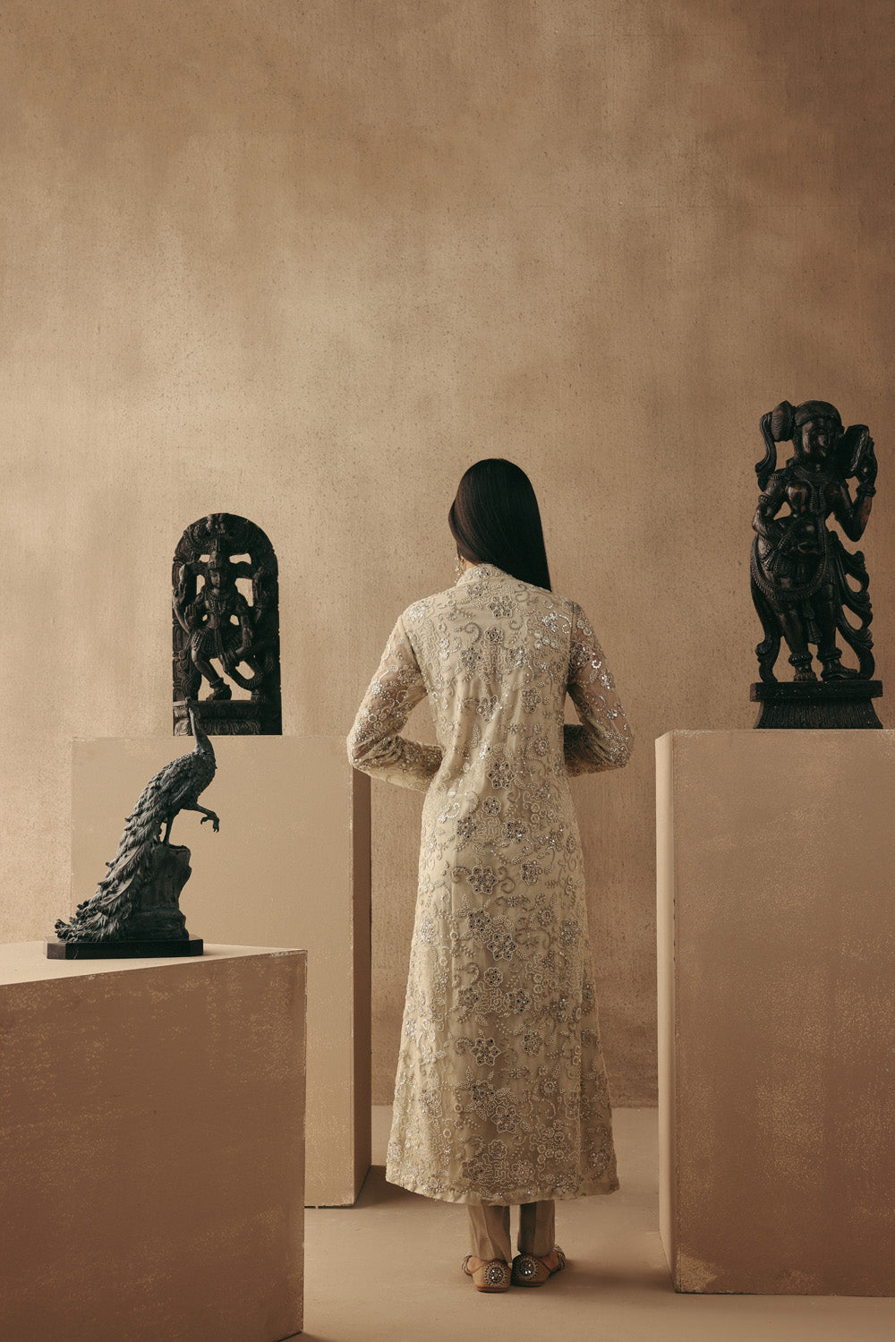 Brocade Cigarette Pants