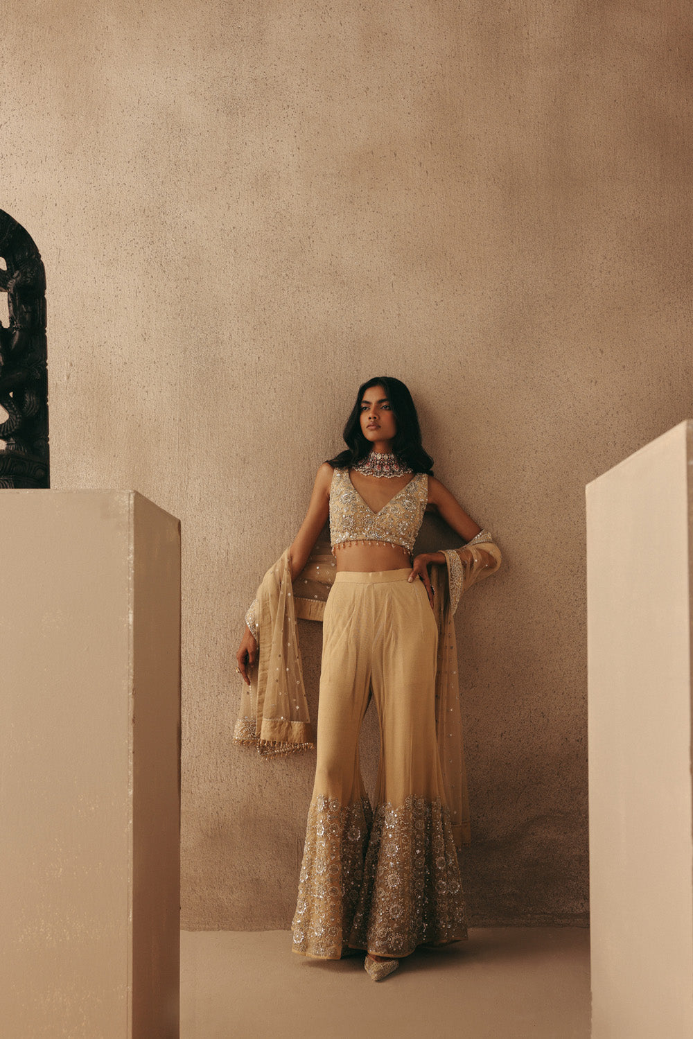 Mirrorwork Asym Sherwani