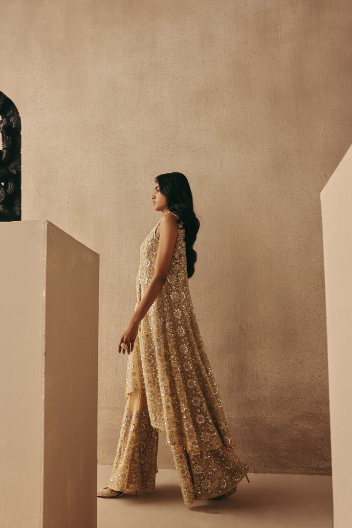 Mirrorwork Asym Sherwani