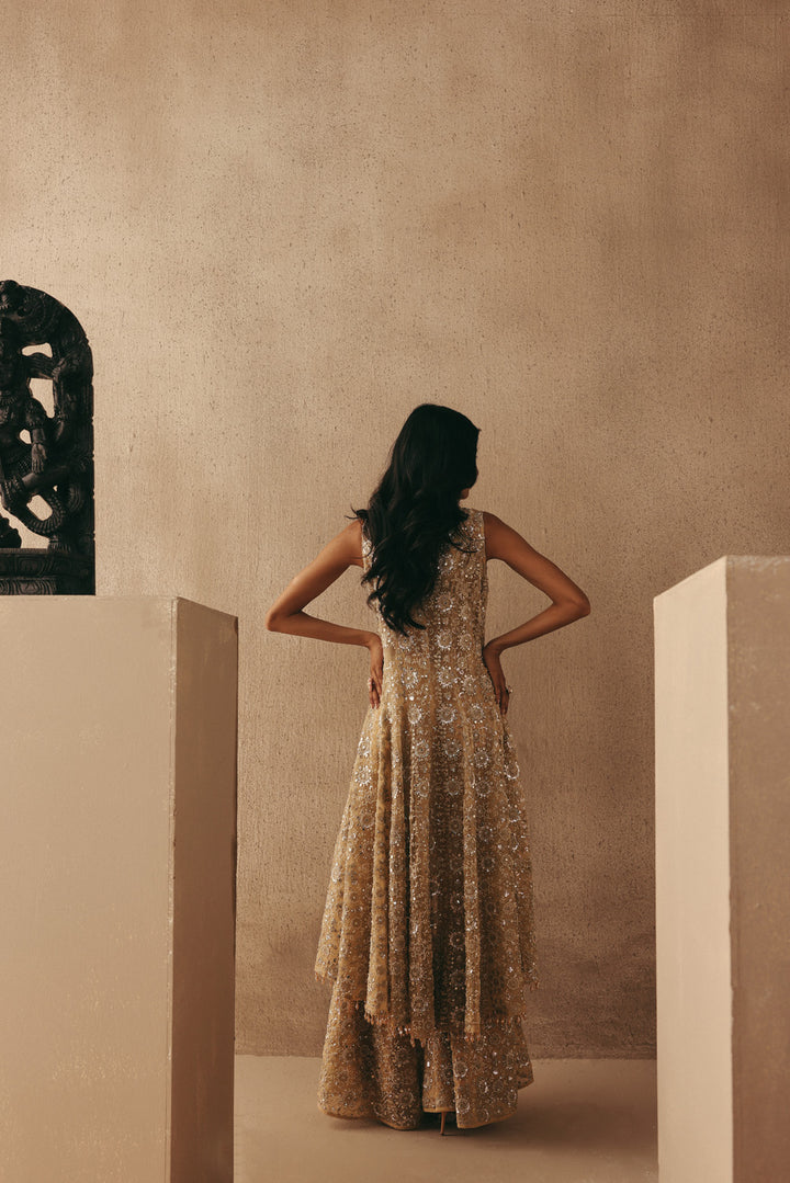 Mirrorwork Asym Sherwani