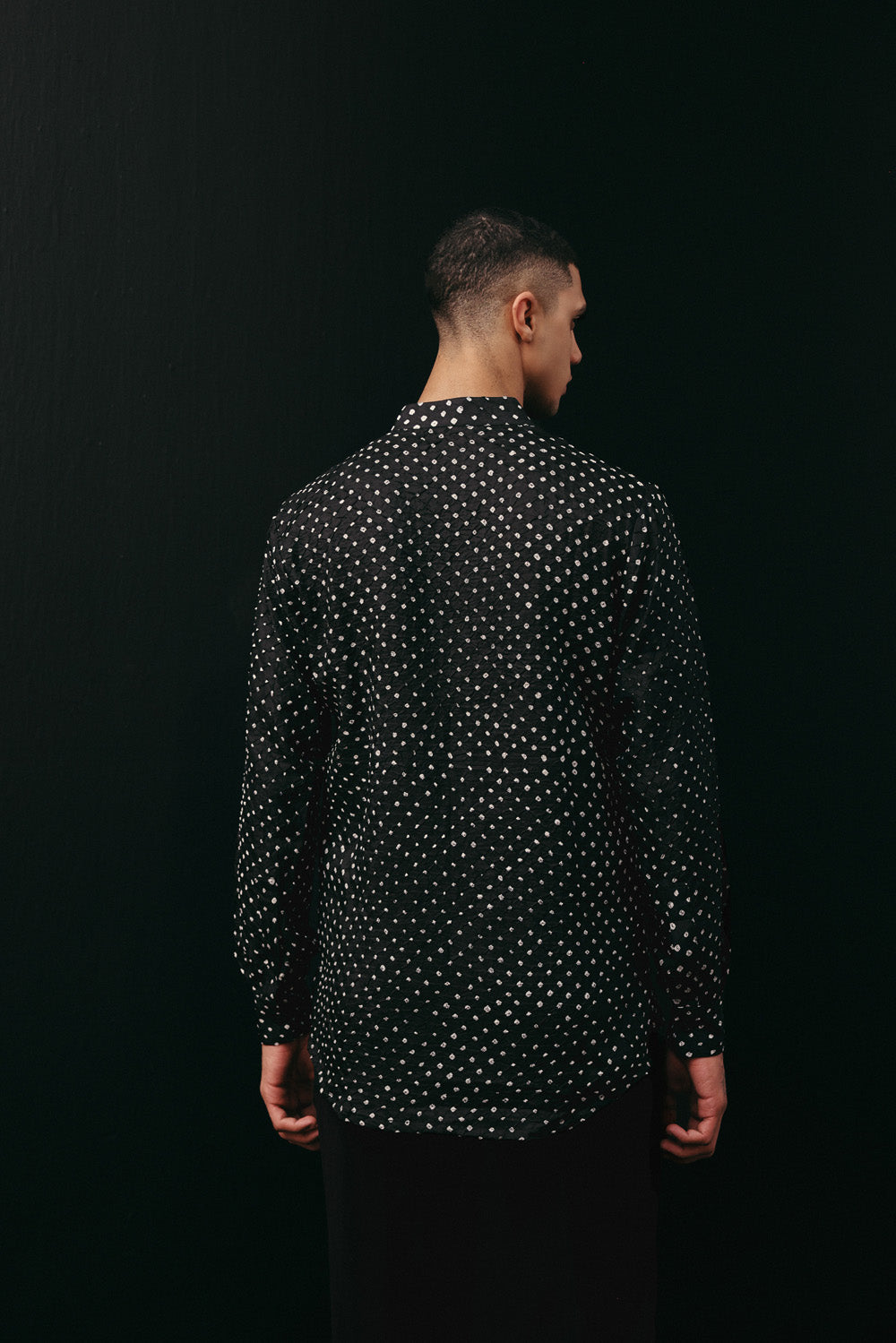 Silk Rai Bandhani Kurta Shirt