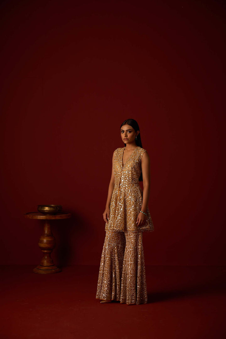 Peplum Top With Slit At Back