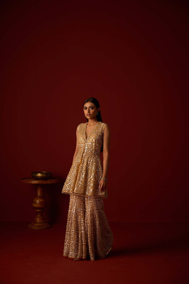 Peplum Top With Slit At Back