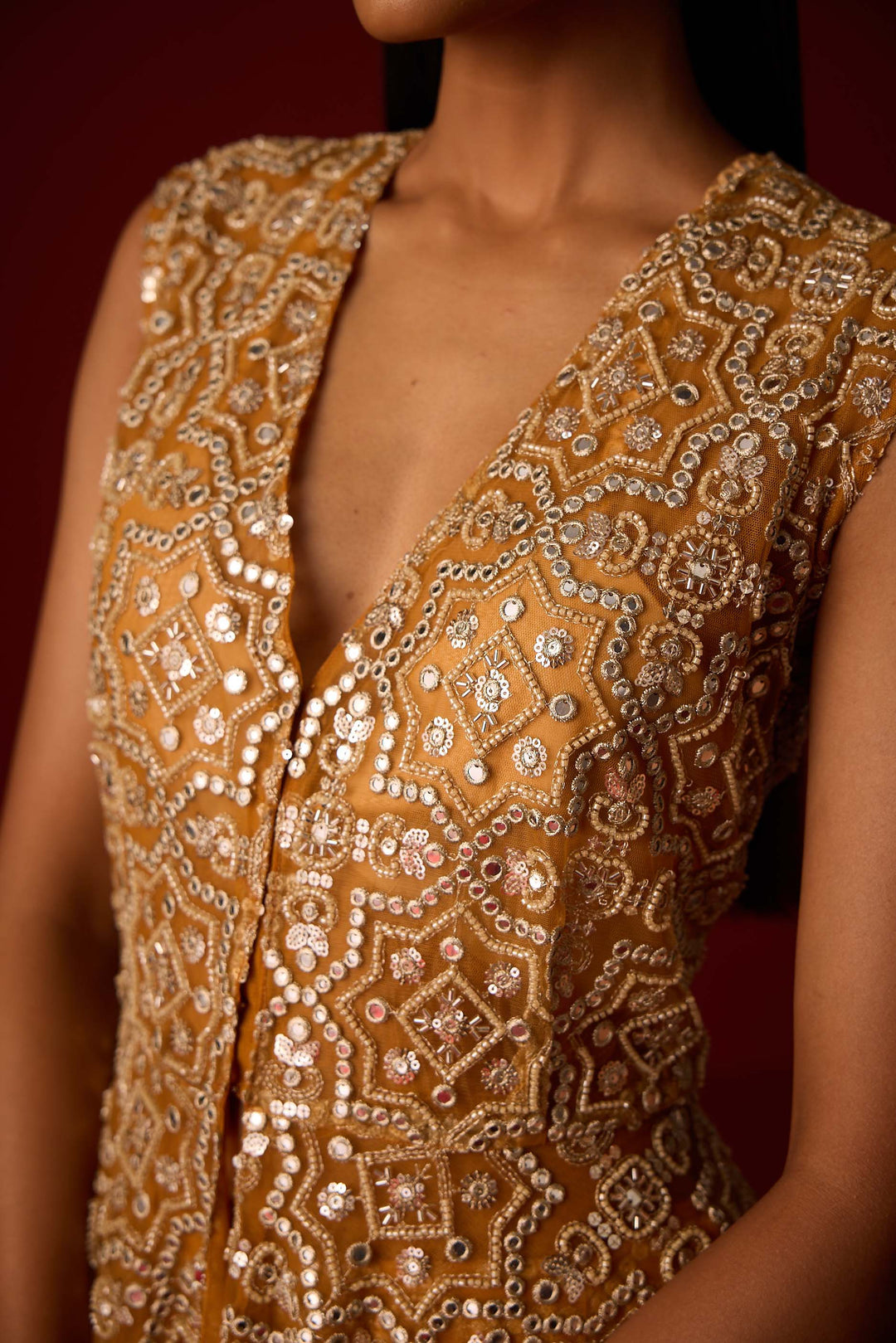 Peplum Top With Slit At Back