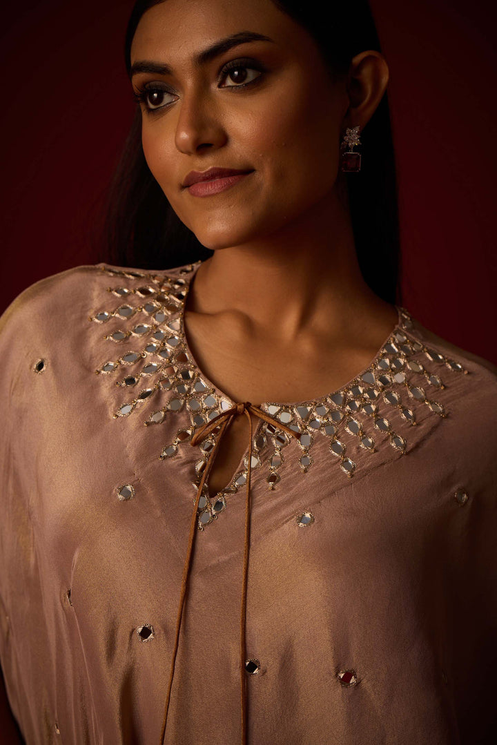 Tissue Mirror Work Round Cape