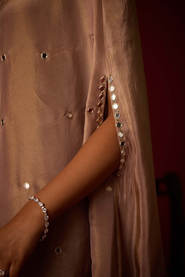 Tissue Mirror Work Round Cape