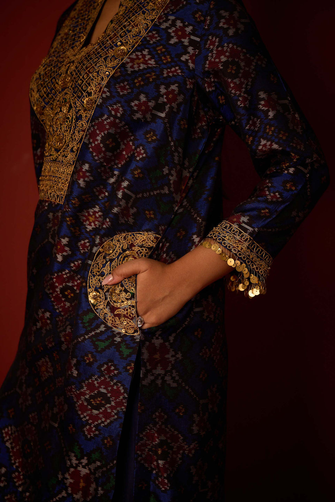 Patola Tunic With Marodiwork Set