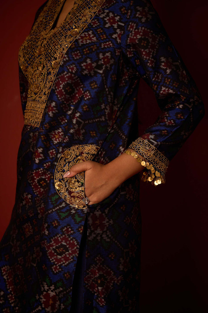 Patola Tunic With Marodiwork Set