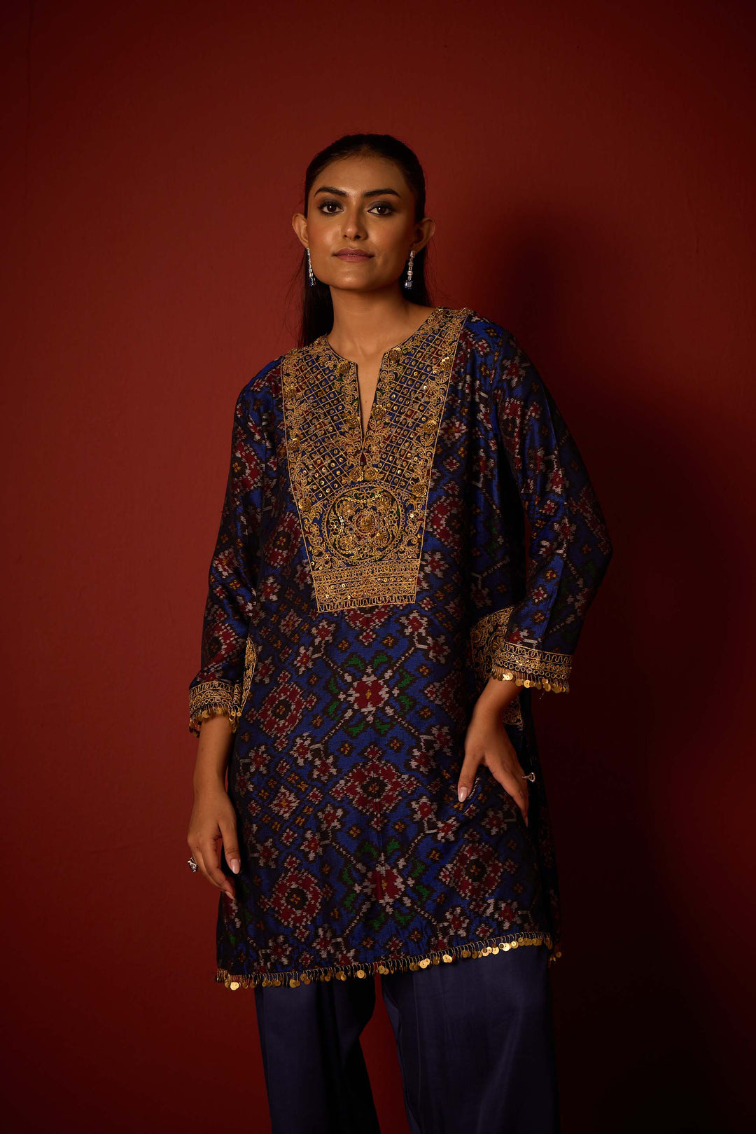 Patola Tunic With Marodiwork Set