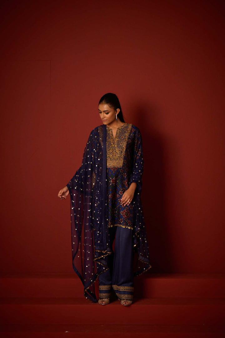 Patola Tunic With Marodiwork Set