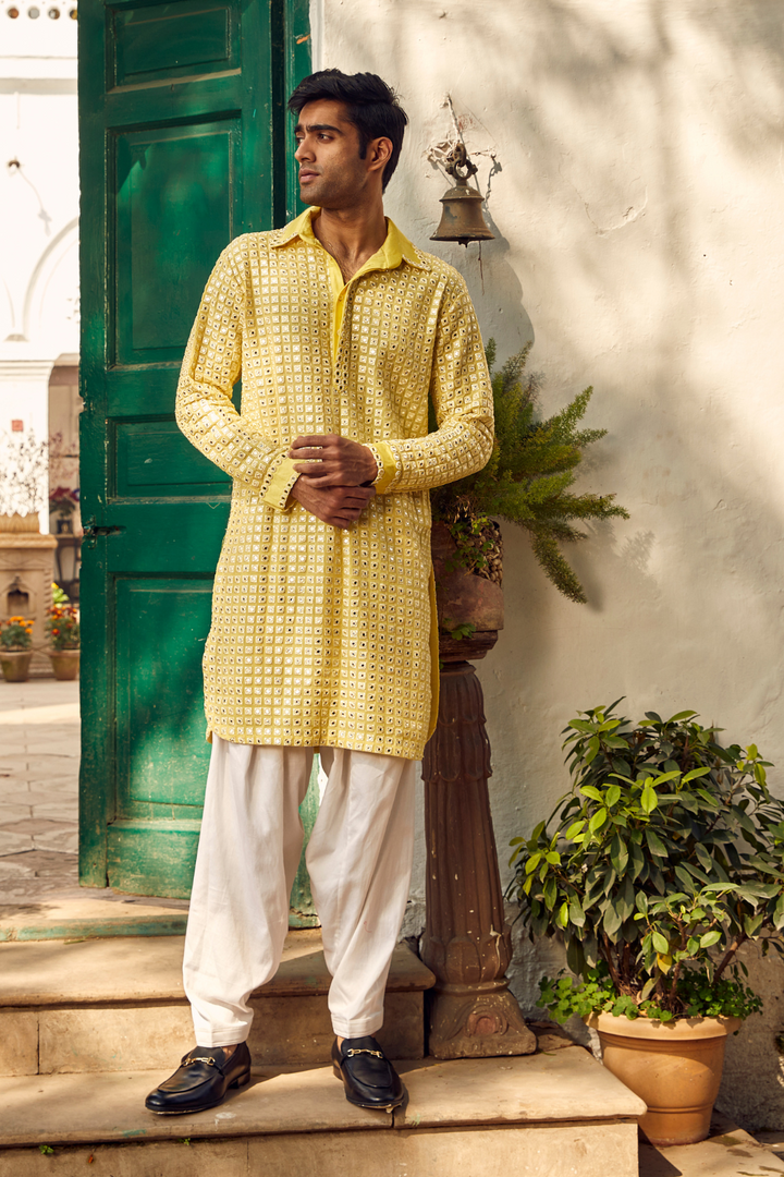 Mirrorwork Pathan Suit