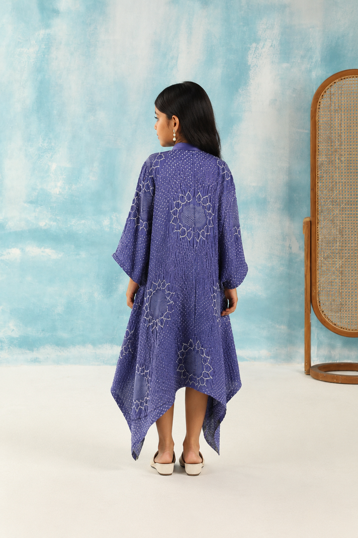 Gajji silk dress with Plain inner