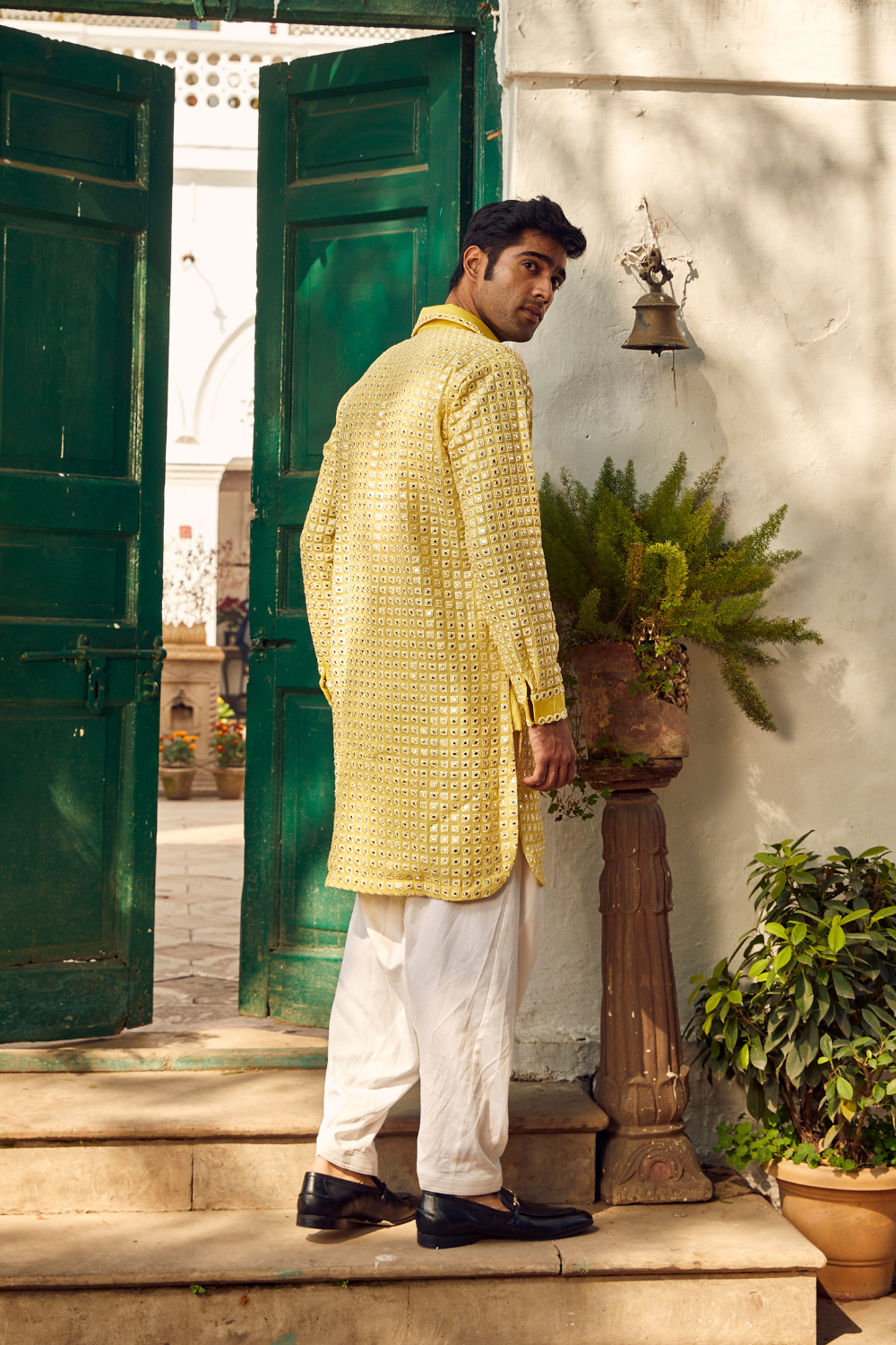 Mirrorwork Pathan Suit