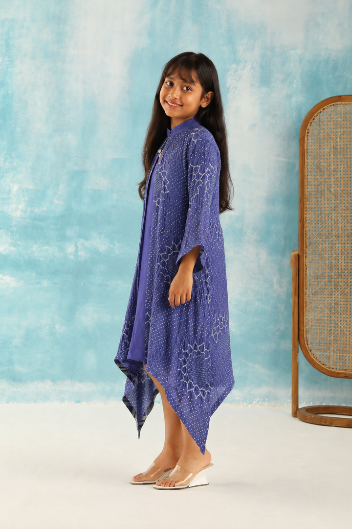 Gajji silk dress with Plain inner
