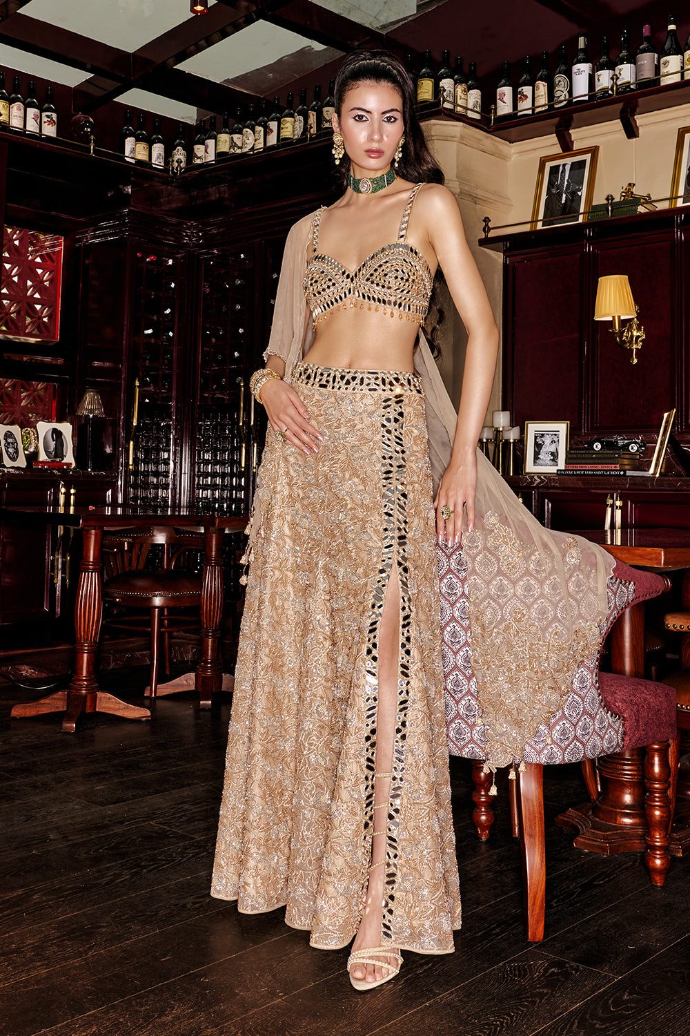Vera Slit skirt Set