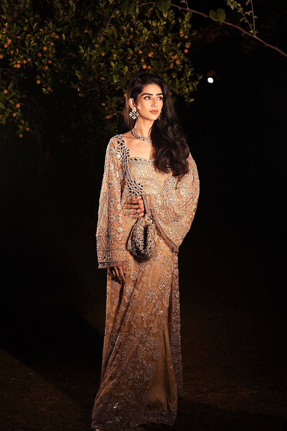 Atisha Thapar in our V Neck Kaftan with Bustier and Palazzos