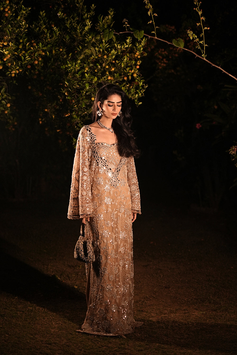 Atisha Thapar in our V Neck Kaftan with Bustier and Palazzos