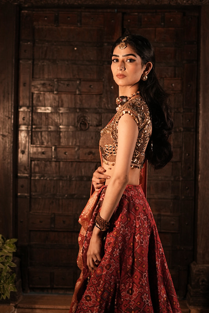 Atisha Thapar in our Patola Lehanga Set