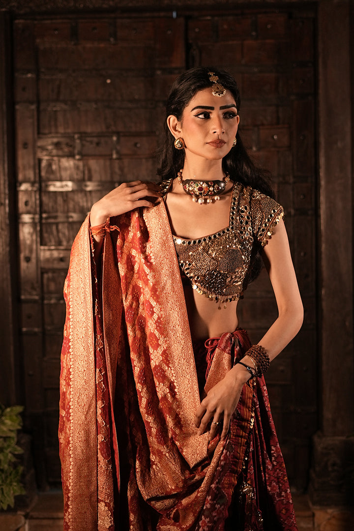Atisha Thapar in our Patola Lehanga Set