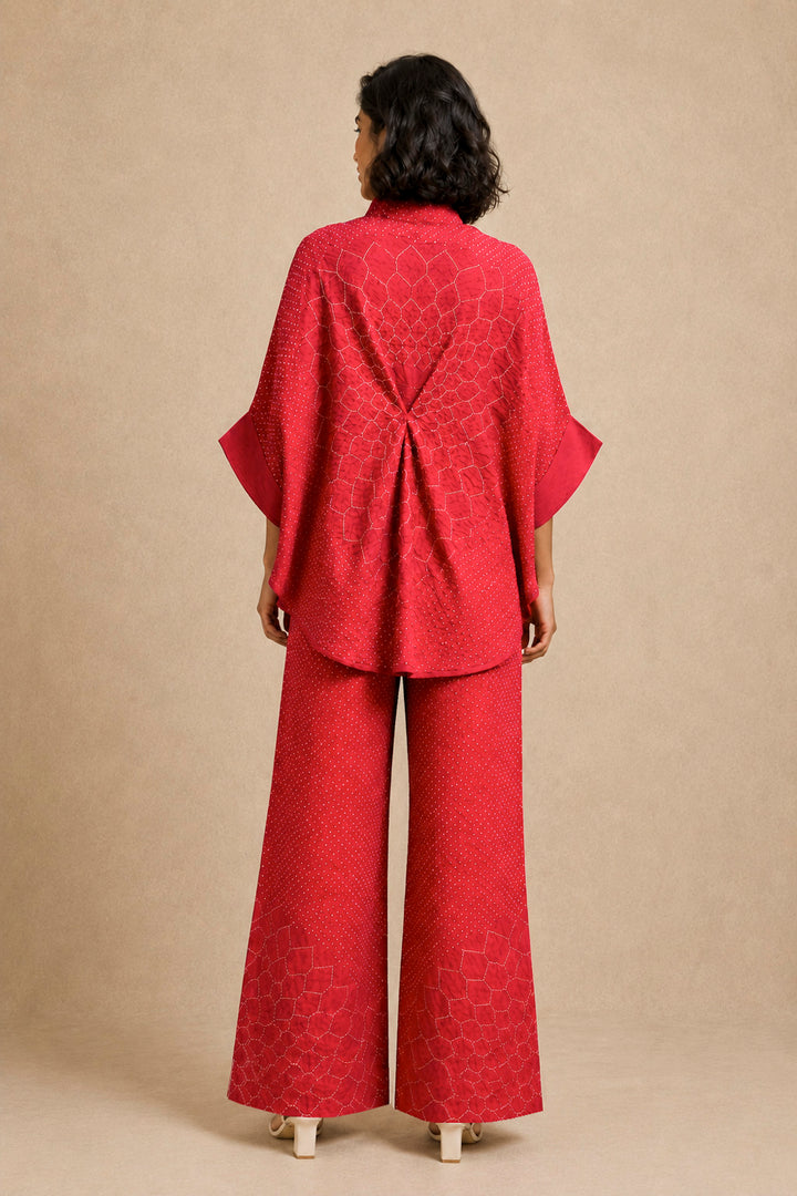 Crushed Bandhani Slit Pant