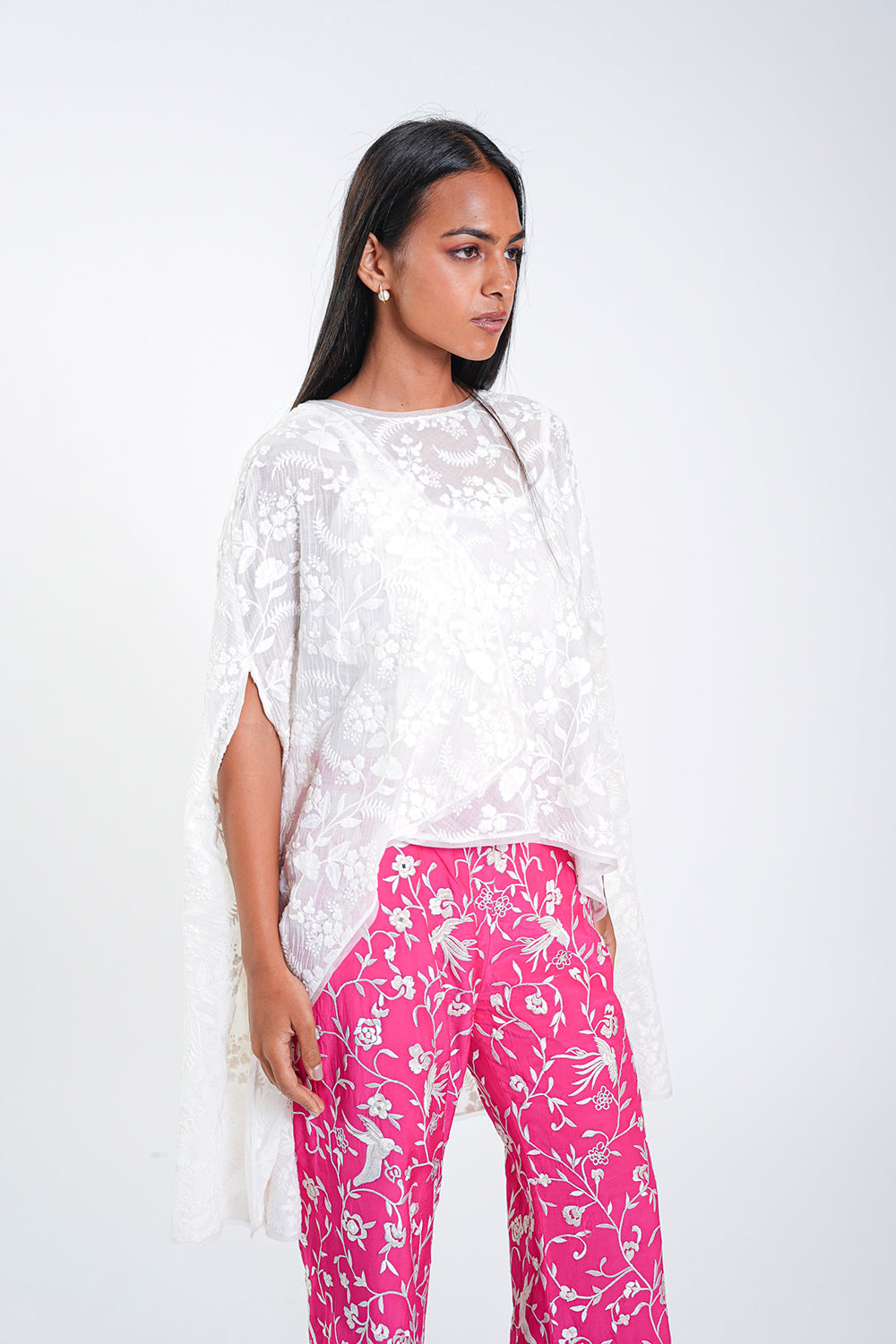 Chikankari Wrap Over Top