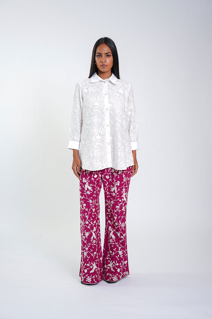 Chikankari Hi Low Shirt
