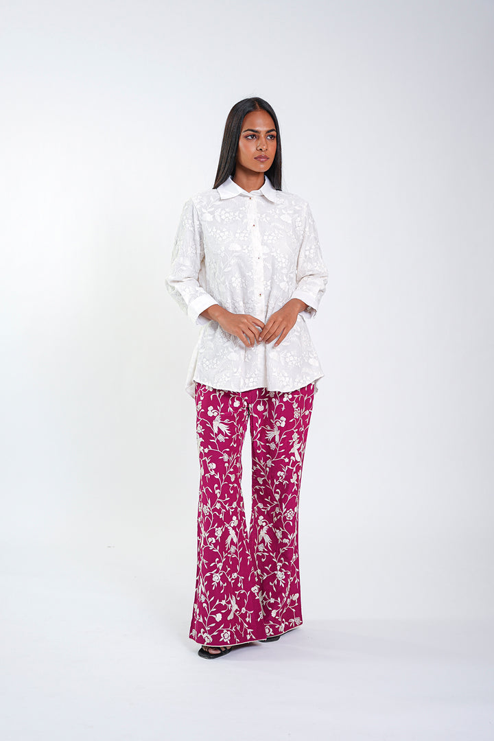 Chikankari Hi Low Shirt