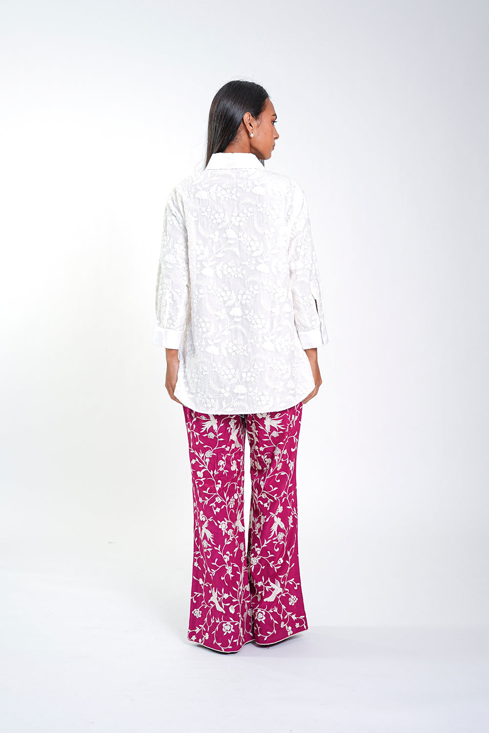 Chikankari Hi Low Shirt