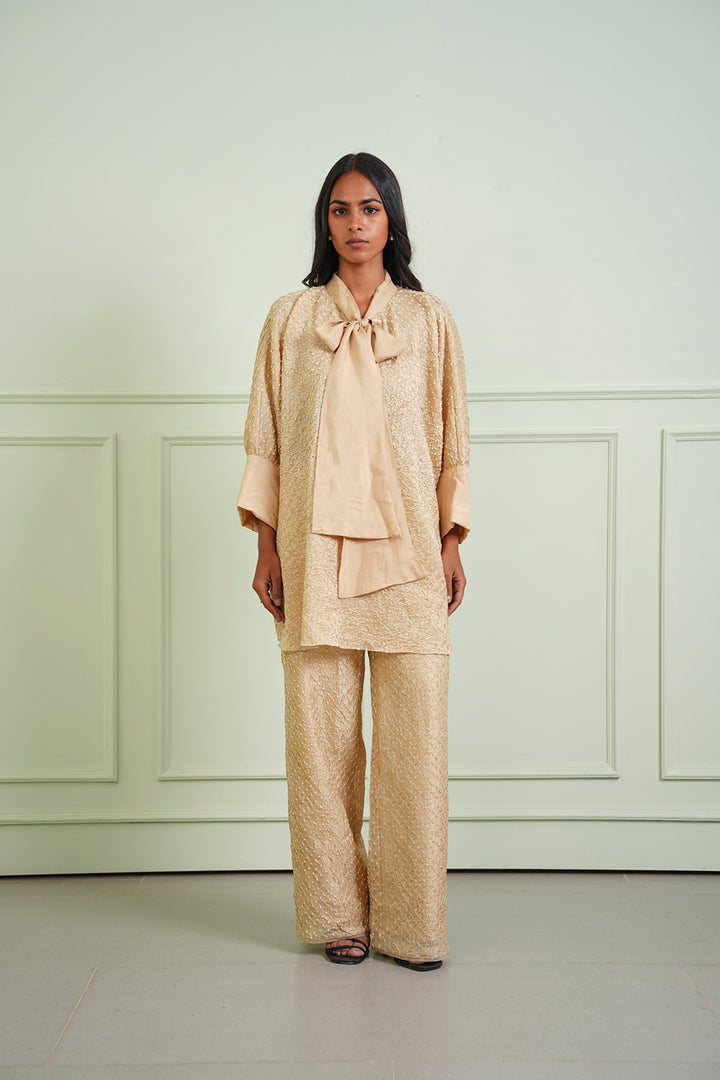 Bow Tie Bandhani Shirt