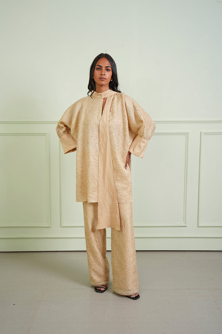Bow Tie Bandhani Shirt