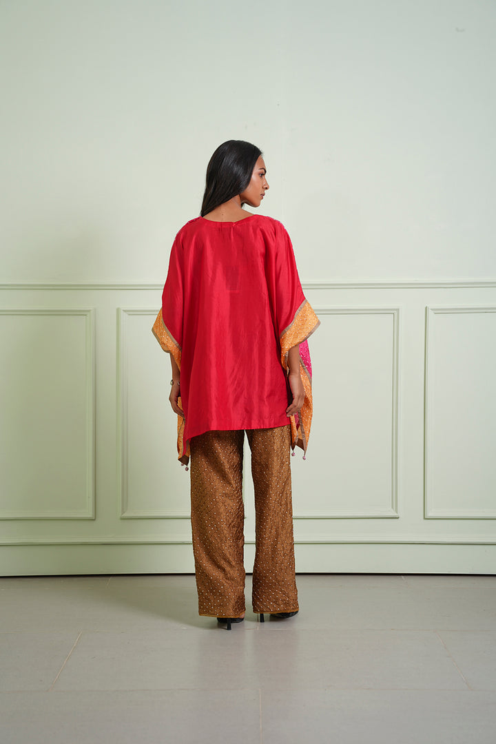 Crushed Bandhani Wide Sleeves Tunic
