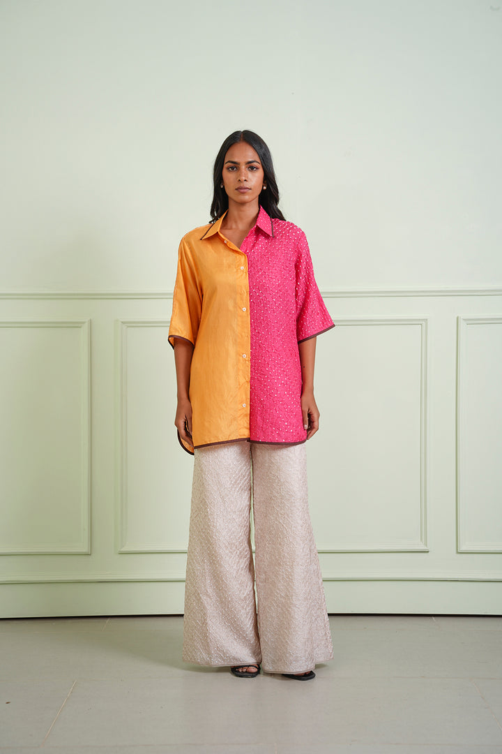 Crushed Bandhani Shirt